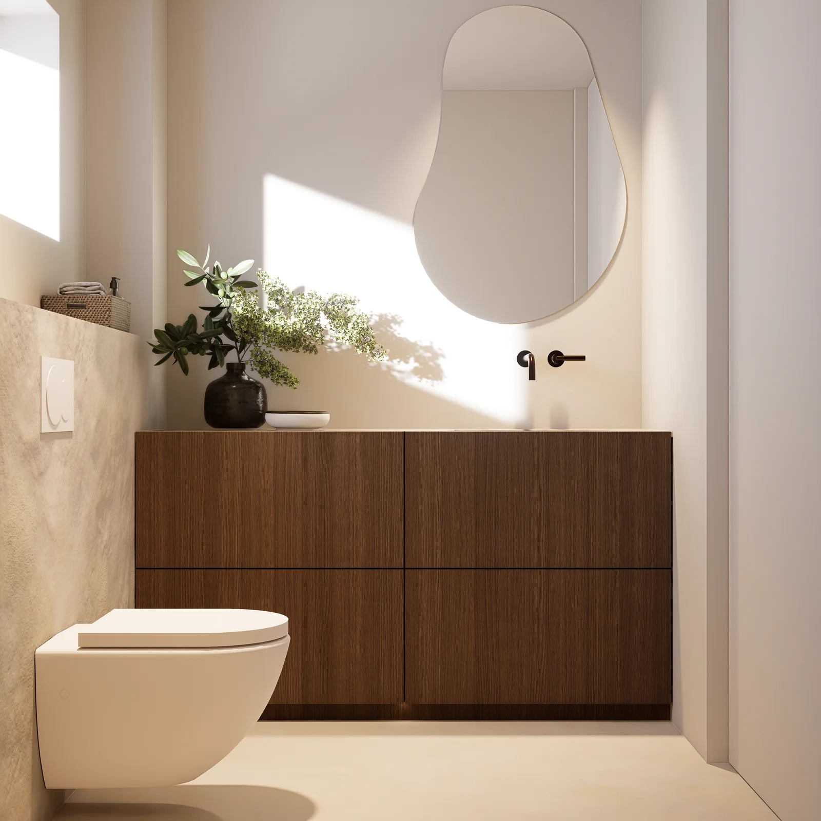Project OOW, lumineus keukenontwerp in donkere eik en Emperador Grey — foto 14 van 18